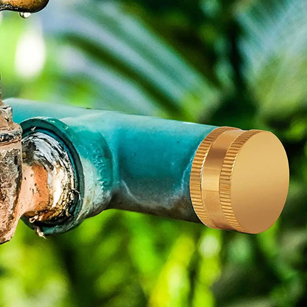 

2 шт. латунных заглушек для садового шланга 3/4 дюйма, прочные, герметичные, для соединителей и фитингов садовых шлангов