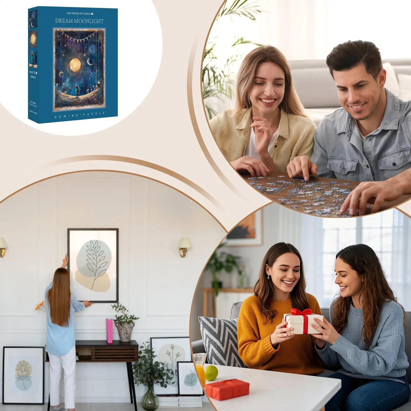 Star Night Puzzle 1000 Pieces 27.5 X 20 Inch 1000 Pieces Romantic Glitter Toys Glitter Puzzle Set For Kids Adults Family Work