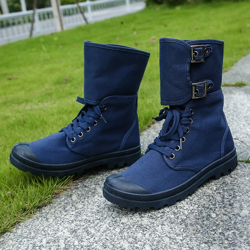 2026 Classical Men Desert Boots Canvas Mens Working Safty Shoes High Top Tooling Boots Men's Ankle Boots Fashion botas masculino