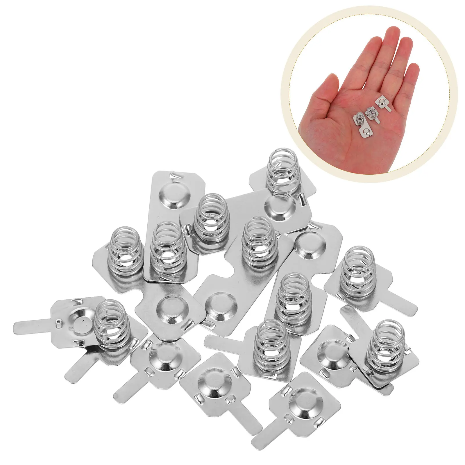 5Sets Gas Meter Battery Springs Aa Battery Springs Positive Negative Contacts Nickel Plated Conversion Kit Reliable Easy Install