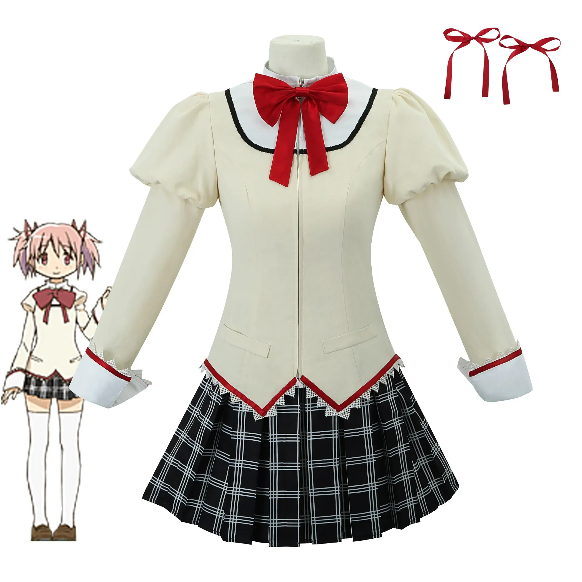 

Magic Girl Cos Suit Deer Eye Round Small Round Small Beauty Flame Bamama Beauty School Uniform Same Cosplay Costume