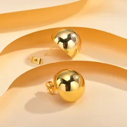 8mm Half Ball Earrings For Women, Women Geometric Studs Ear Jewelry Hypoallergenic