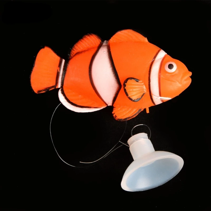 Luminous Artificial Fish Ornaments Safe Silicone Vivid Clownfish Guppy Angelfish Fish Tank Accessories Aquarium Decoration