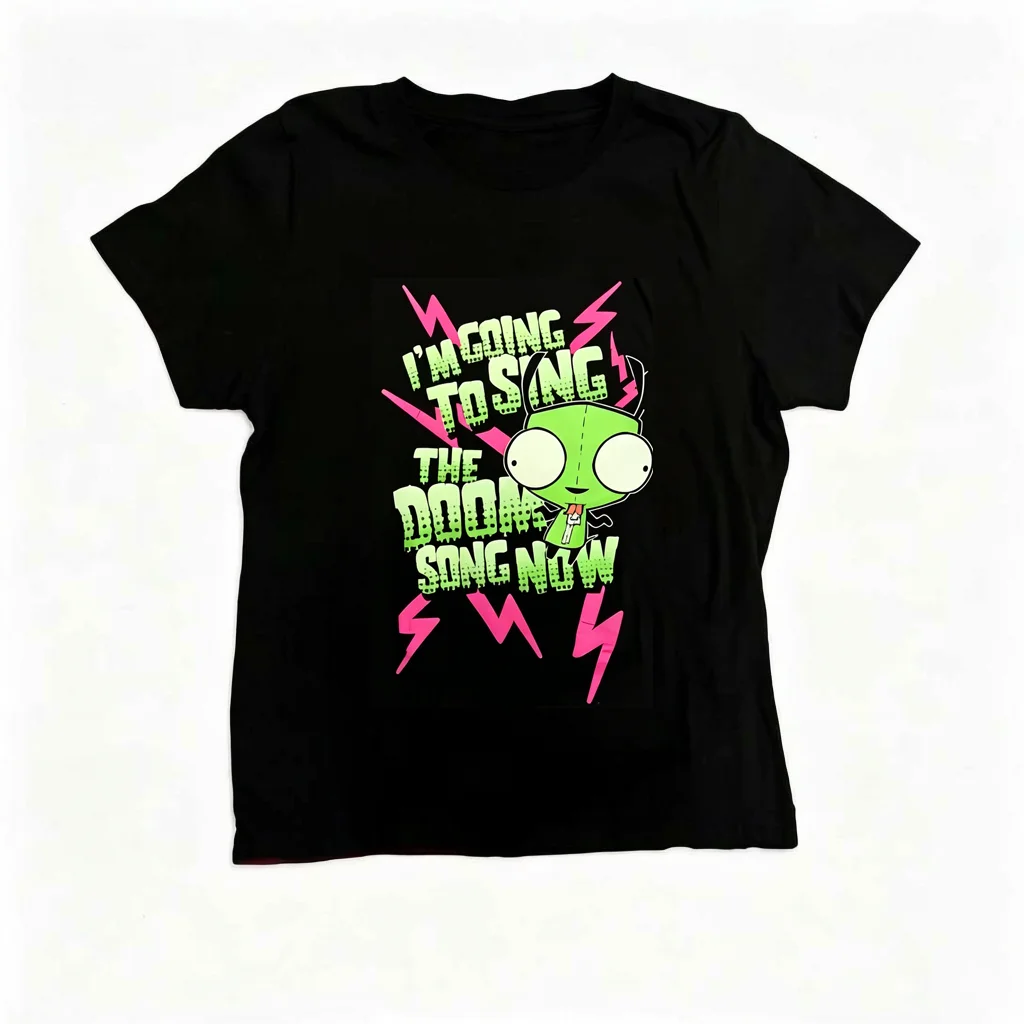 Y2k Women's Retro Clothing Pattern T-shirt Women's Open Navel Slimming T-shirt Gothic Kpop Emo view 3
