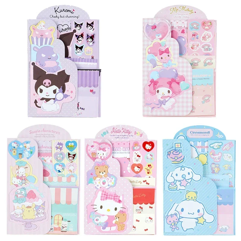 

Anime Sanrioed My Melody Hellokittys Kuromi Cartoon Envelope Letter Paper Set Cute Handbook Note Paper Kawaii Stickers Kids Gift