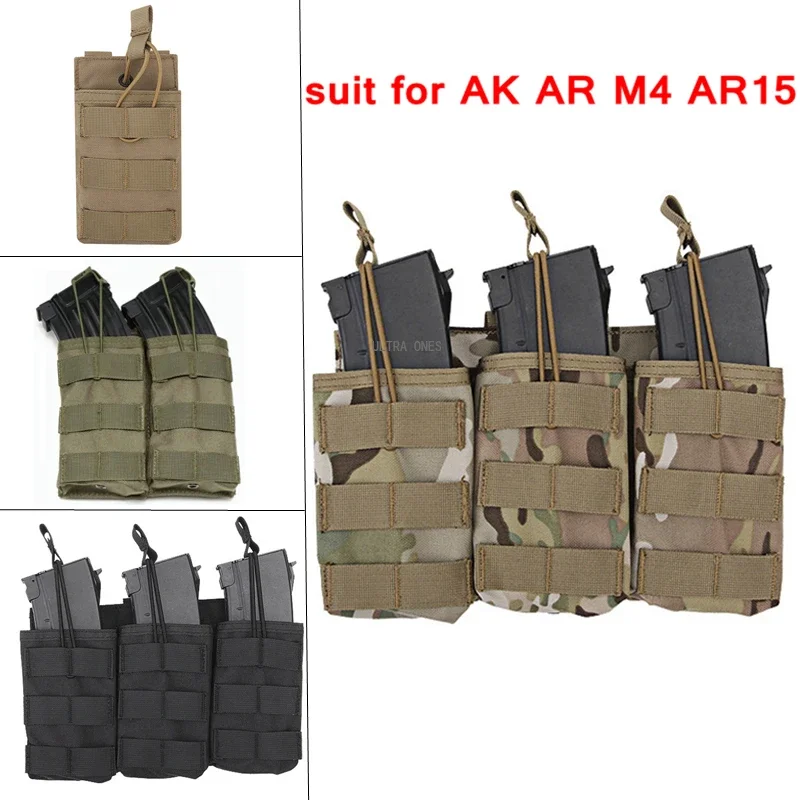 

Tactical Single / Double / Triple Mag Pouches Molle Shooting Hunting Airsoft Wargame Mag Bag AK AR M4 AR15 Rifle Mag Case