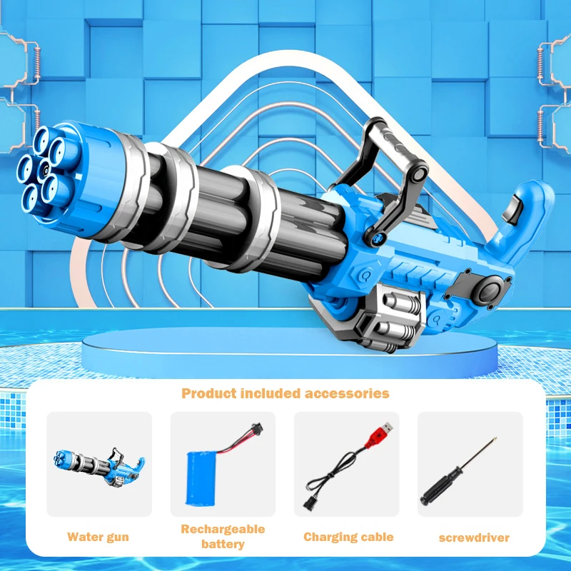 Electric Water Gun Kids Toys Continuous High Pressure Rocket Strong Automatic Pistol Spray Large Water Toy Summer Party Games