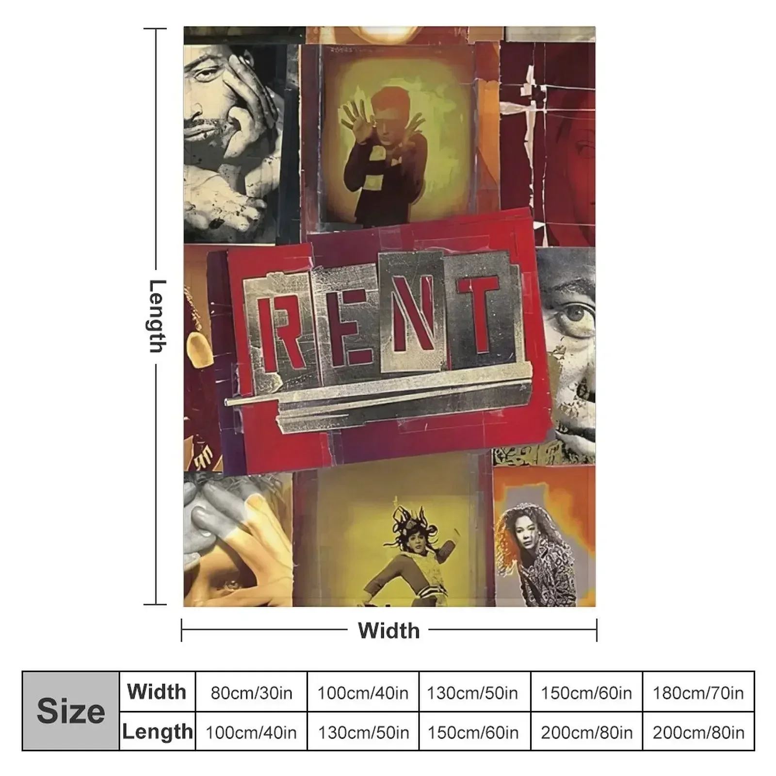Vintage Rent Rock Musical, Signed By Complete Original Cast 1996 Throw Blanket