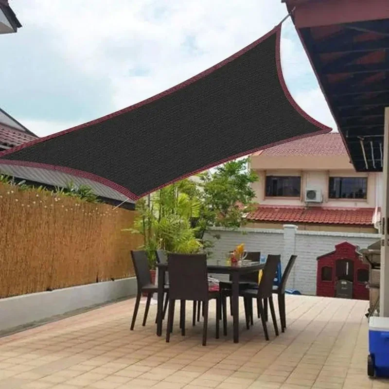 High-quality Black 10-Needle Sunshade Fabric 2x3m With 8 Elastic Ropes, Anti-UV Sunshade Net, Outdoor Pavilion Canopy