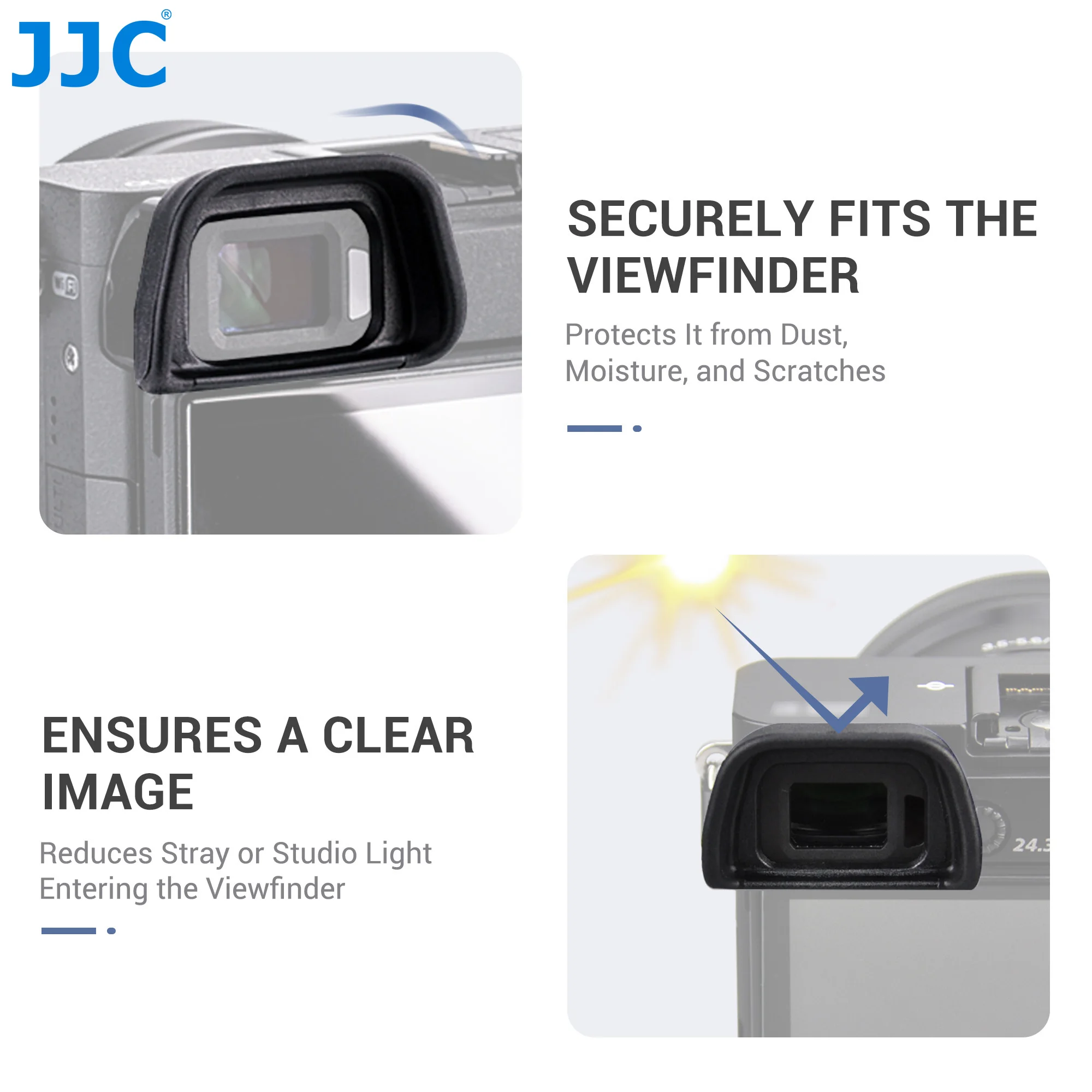 JJC Soft Eyepiece Eye Cup for SONY A6300 A6100 A6000 NEX-6 NEX-7 Replaces FDA-EP10 Eyecup dslr FDA-EV1S Electronic Viewfinder