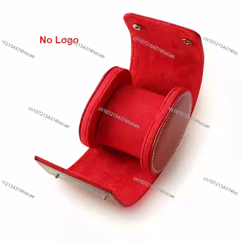 カスタマイズ可能なトップカートリッジトラベルベルベットバッグケース、高級レッドメンズ・レディース腕時計ボックス、腕時計ジュエリー収納ディスプレイボックス（紙製カード付き）