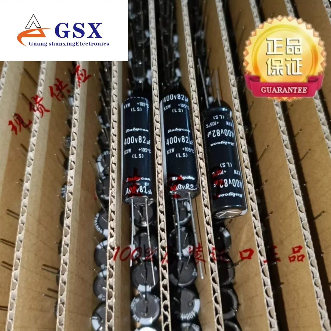 

82UF 400V Japan Rubycon RUBYCON electrolytic capacitor 400V82UF 12.5*40 KXW
