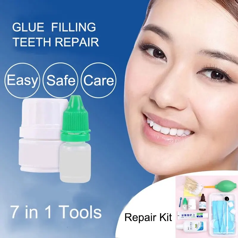 Strong Porcelain Tooth Glue Teeth Denture Adhesive Dental Oral Hole Decay Injury Cavity Cure Resin Cement Gems Filler Sealant