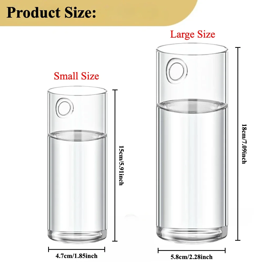 3/6Pcs Glass Wall Vase for Plants Indoor Hanging Propagation Planter Container Holder with Plastic Invisible Traceless Hook