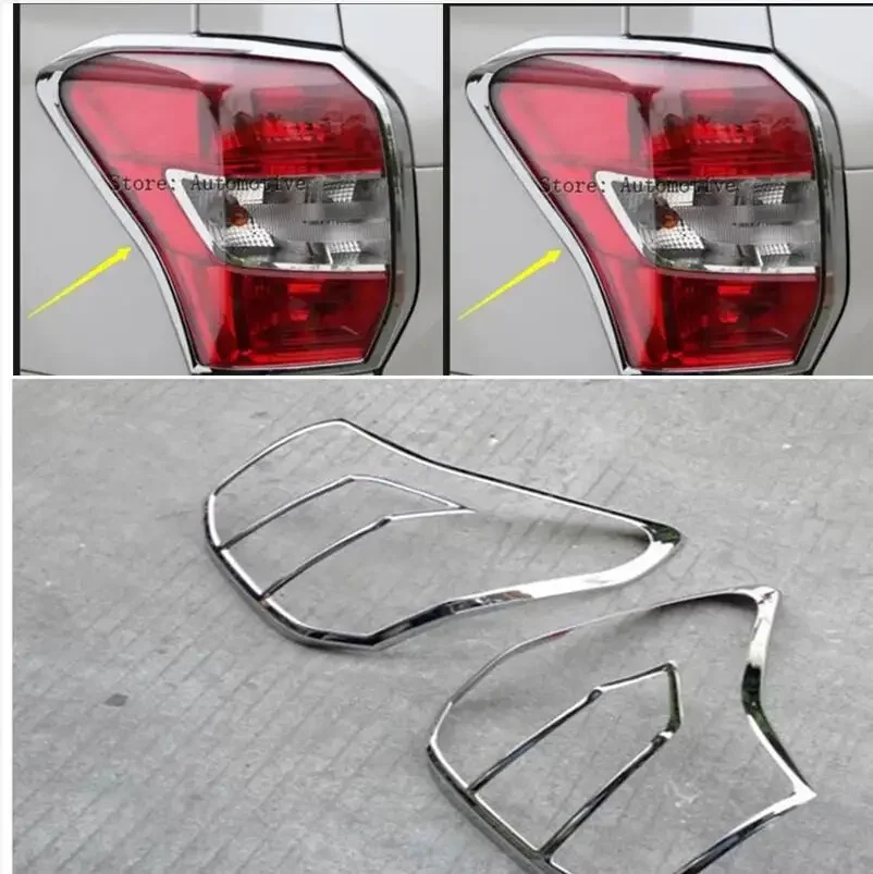 

ABS Chrome Rear Tail Light Lamp Trim Cover 2pcs For Subaru Forester 2013-2017