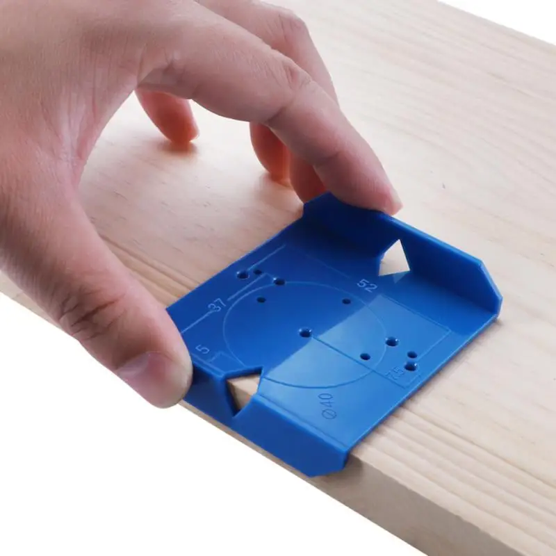 Blue Hinge Hole Drilling Guide 35mm 40mm  Locator Hole Opener Template Door Cabinets DIY Tools For Woodworking Hand Tools