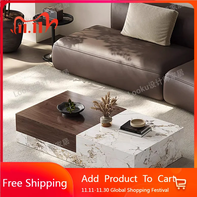 

Luxury Modern Coffee Table Decoration Nordic Clear Designer Side Table Unique Minimalist Mesa Auxiliar Postmodern Furniture