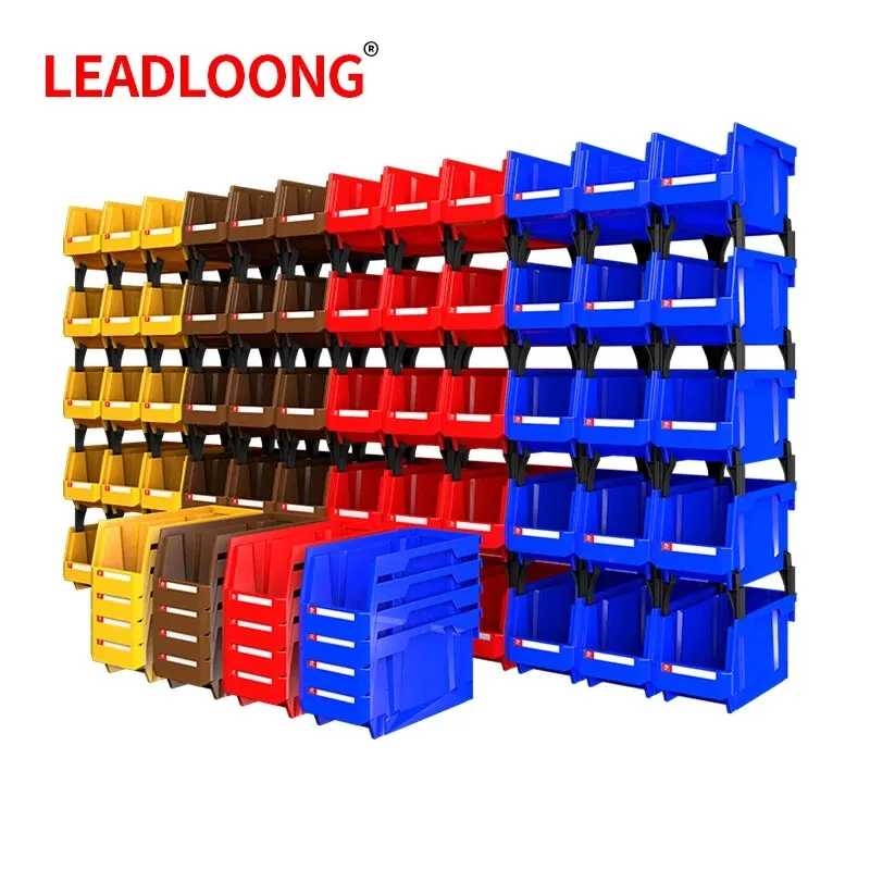 LEADLOONG V2 Part Bin 12pcs 8 X5x4in/20*13*11cm Sundries Tool Organizer Box Suitable For Office Desk And Car Accessories Storage