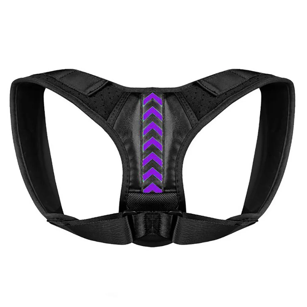 Posture Corrector Unisex Adjustable For Clavicle Support Providing Pain Relief Neck Back Shoulder Reshape Your Body 1PC Purple