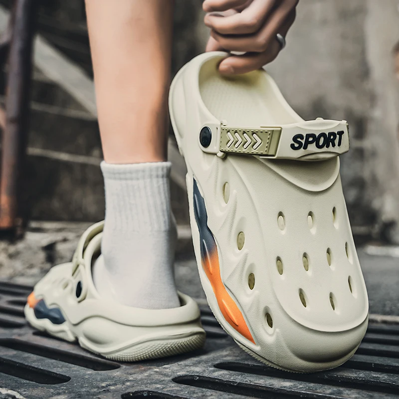 

Тапочки мужские летние верхняя одежда на толстой подошве для рыбалки на открытом воздухе Baotou спортивные пляжные сандалии