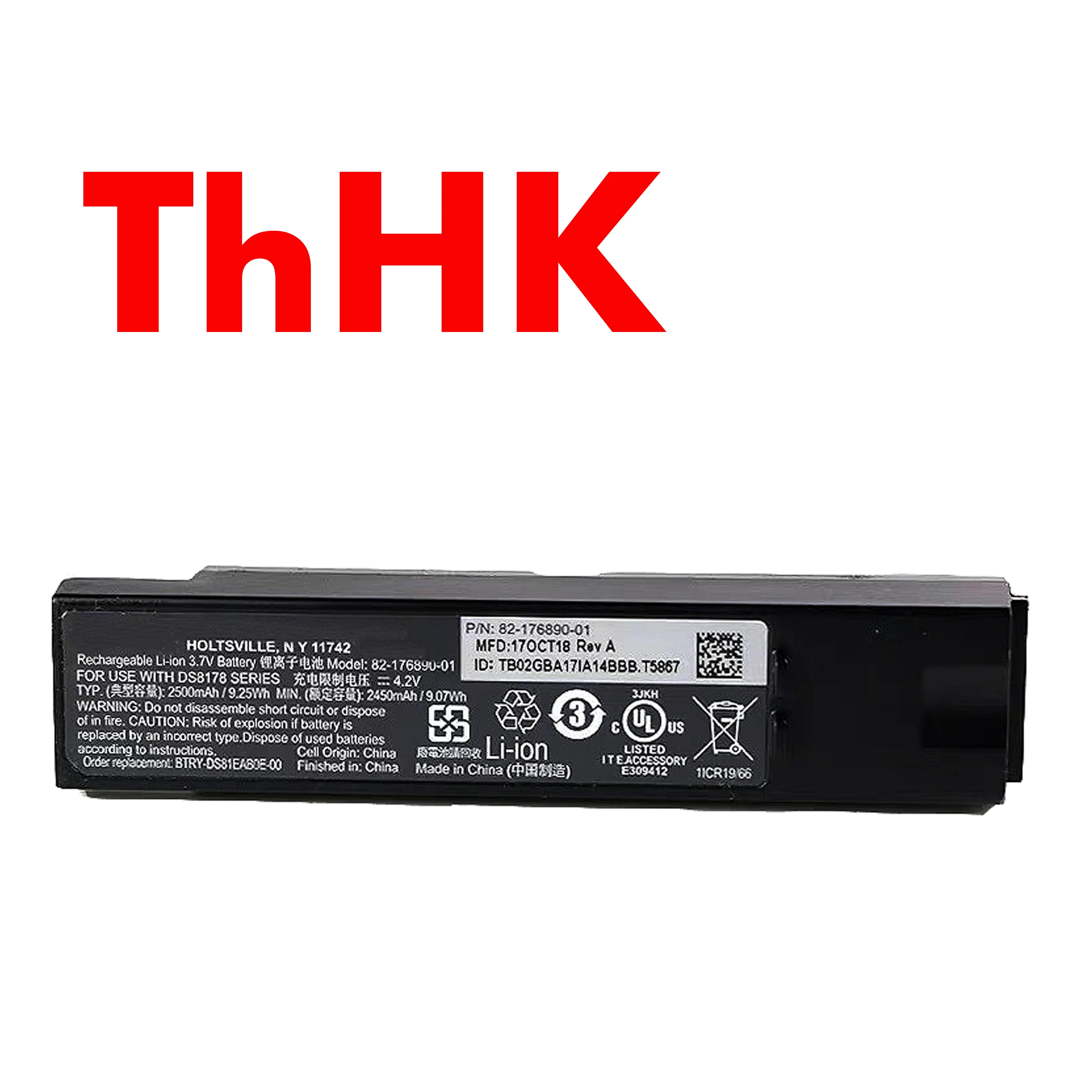 Genuine Original 2500mah 9.25Wh  BTRY-DS81EAB0E-00 82-176890-01 Battery For Zebra DS8178 Barcode Scanners