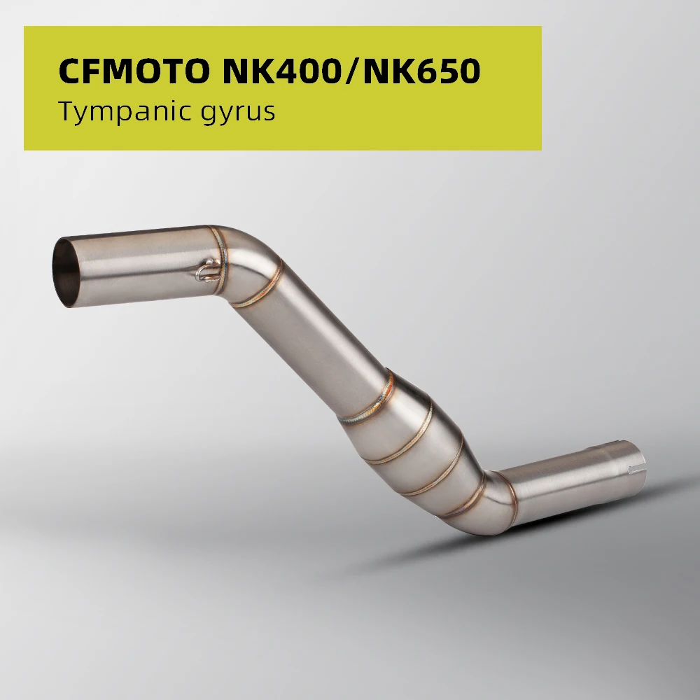 

For CFMOTO NK400 NK650 400NK 650NK Motorcycle Slip On Exhaust Middle Link Adapter Pipe Stainless Steel 51MM Racing Line