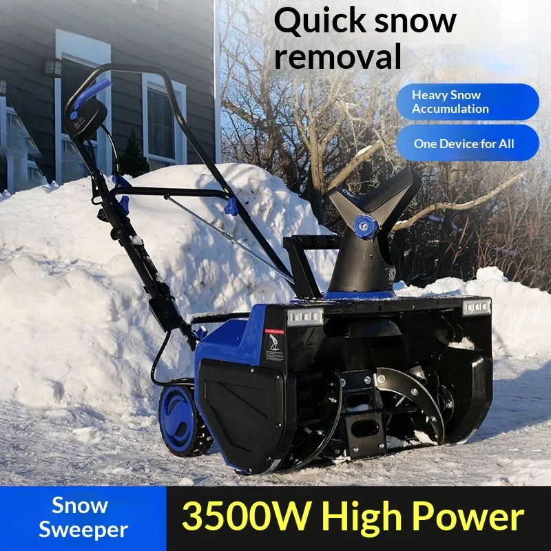 Electric Hand-Push Snow Thrower, Small School Road, Household Snow Clearing Artifact, Snow Blower, Road Greenhouse Snow Blower