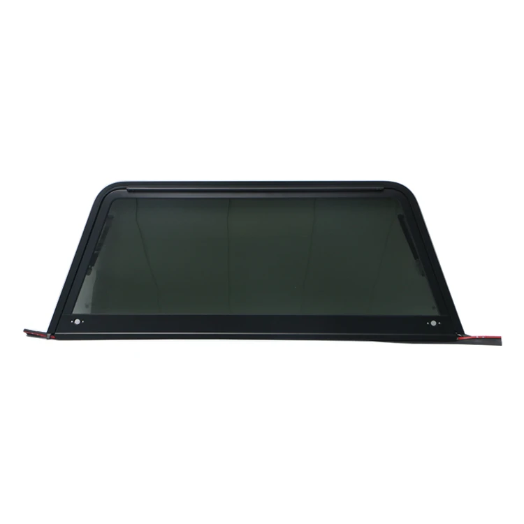 Aluminum Alloy Frame E-mark/DOT Tempered Glass Rear Window With Key & SUPPORT ROD For Pickup Truck Canopy