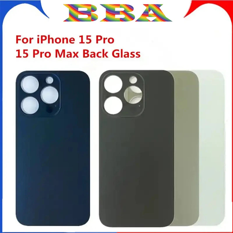 

OEM an 2 in 1 Big Hole Back Glass For iPhone 15 Pro Max Back Side Cover For iPhone 15Pro Rear Door Housing Replacement Glass