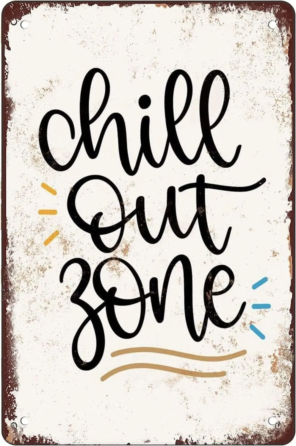 Tin Sign Vintage Chill Out Zone Metal Funny Novelty Retro Wall Decor For Home Gate Garden Bars Rest