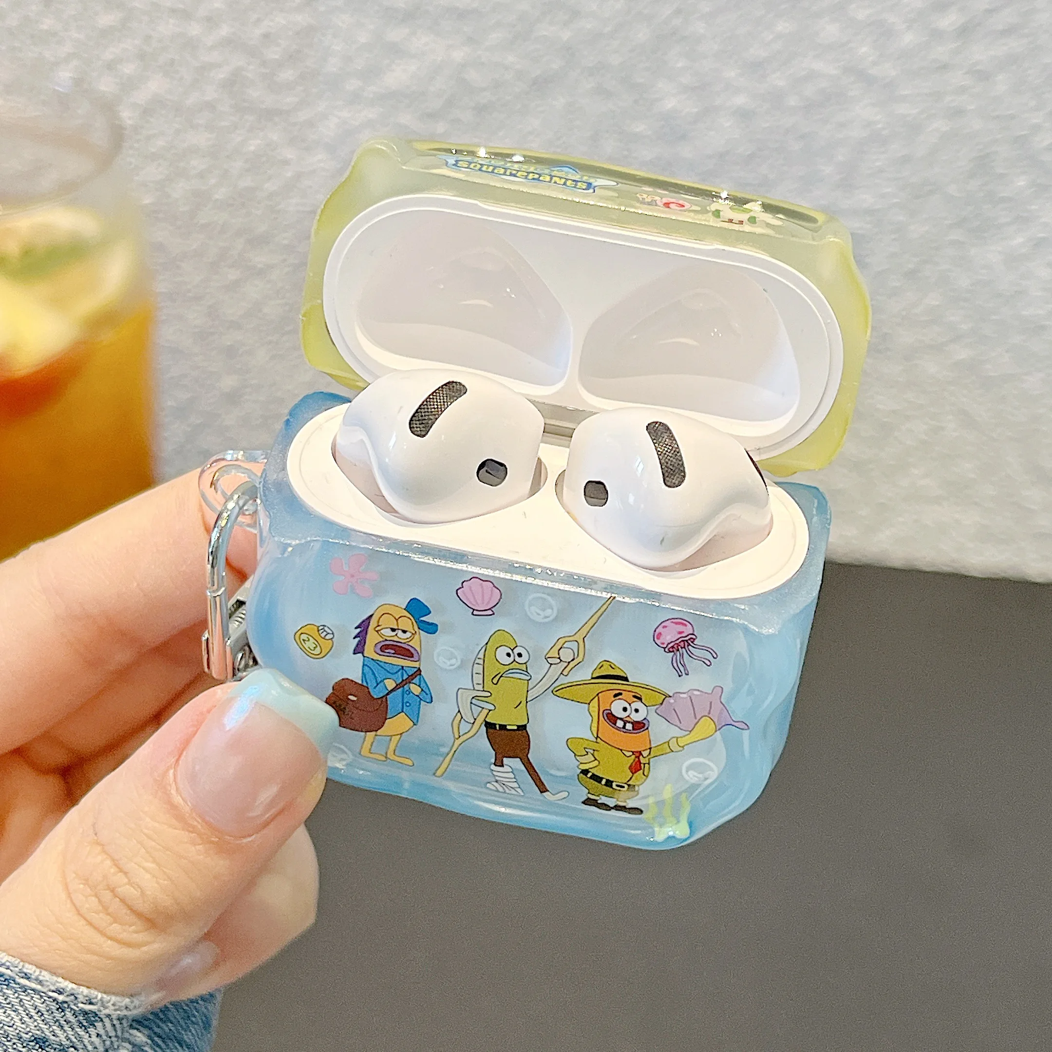 

For AirPods 4 3 2 1 Pro Pro2 Pro3 Earphone Case 3D Clownfish Silicone Cartoon Headphone Box With Pendant Cover Wave Edge Style