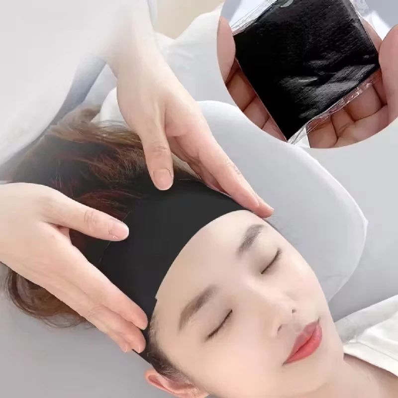 10/50/100 قطعة عصابات رأس للاستعمال مرة واحدة سبا صالون الوجه عقال أسود أبيض وردي مطاطا قابل للتعديل ماجيك الشريط العناية بالبشرة ملحق #5