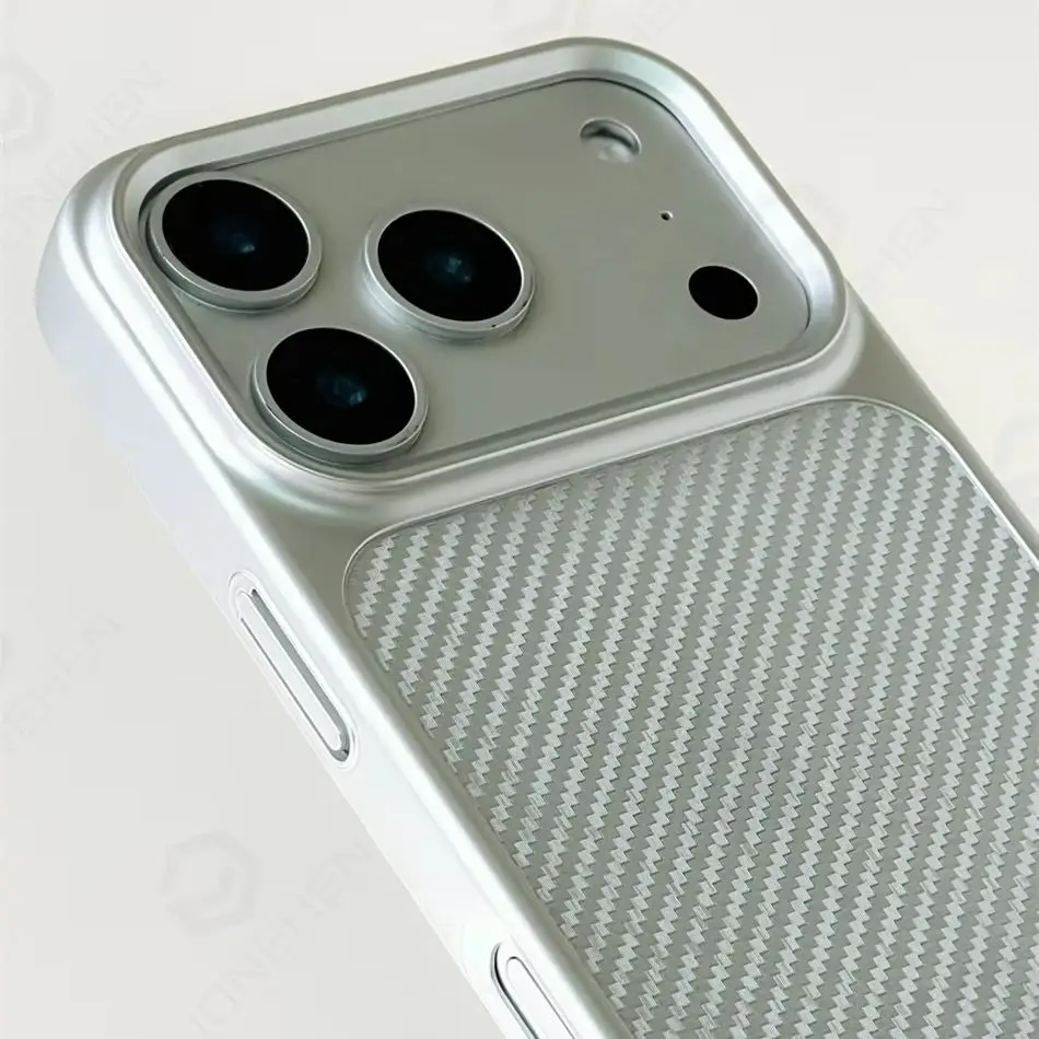 Business Magnetic Carbon Fiber Pattern Matte Armor Case for iPhone 17 16 15 Pro Max Shockproof Bumper Frosted Cover For Magsafe - view 5