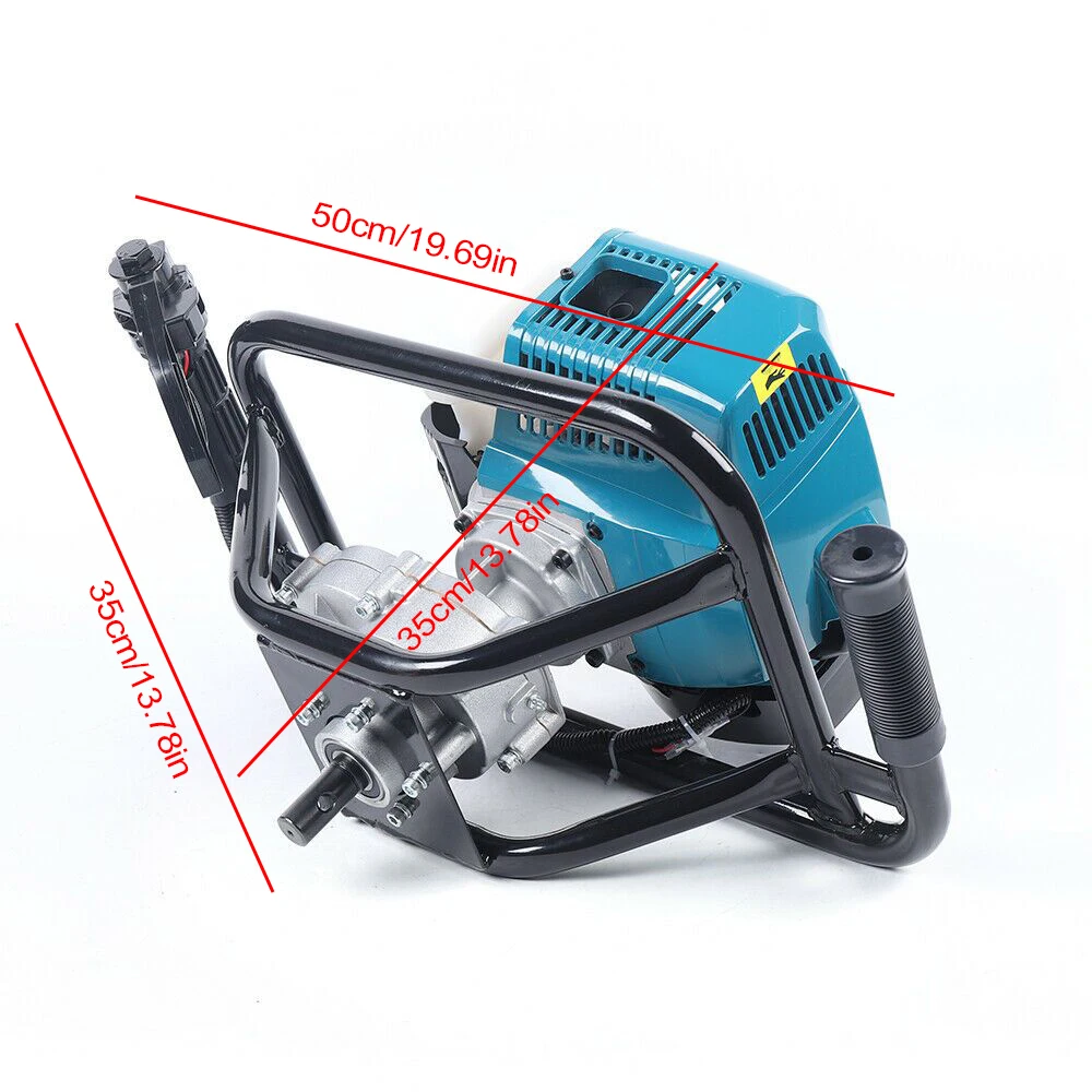 

Powered Ground Post Hole Digger Earth Auger Borer Fence +1 Drill Bits w/Extention Bar