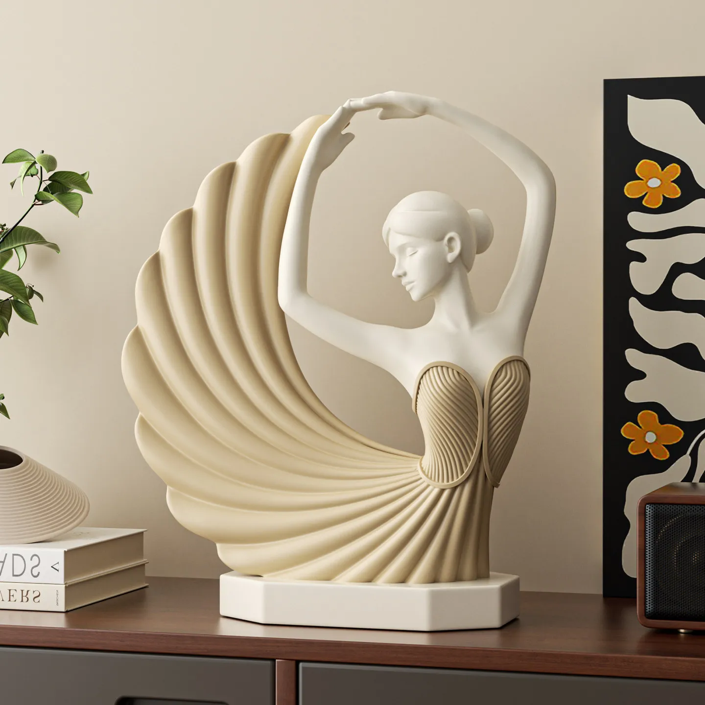 Home Decor Art Figure Ornaments Simple Abstract Statues Decor Living Room Study Display Stand Wine Cabinet Soft Decor Sculptures