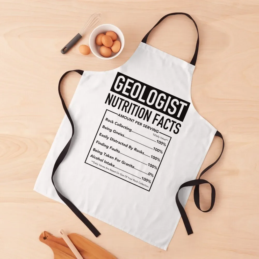 Geologist Nutritional Information - Funny Geology Humour Apron for kitchen useful Christmas gift Apron