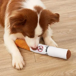 Cigarette Design Pet Plush Toy No Smoking Pet Plush Cigarette ShapeToy Cool Dogs Relaxing Toys For Dogs Cats