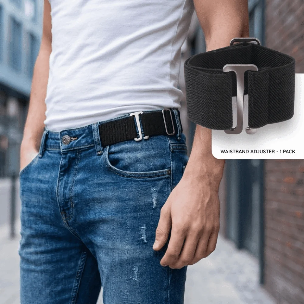 Metal Invisible Elastic Waist Belt Waist Buckle Adjustable Hook Buckle Elastic Belt Comfortable Elastic Stretch No Trace Belt