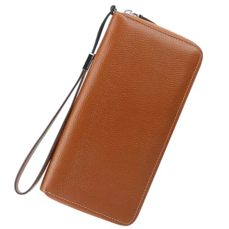 

Small Compact Women Wallet RFID Blocking Genuine Leather Bifold Purse with ID Windows