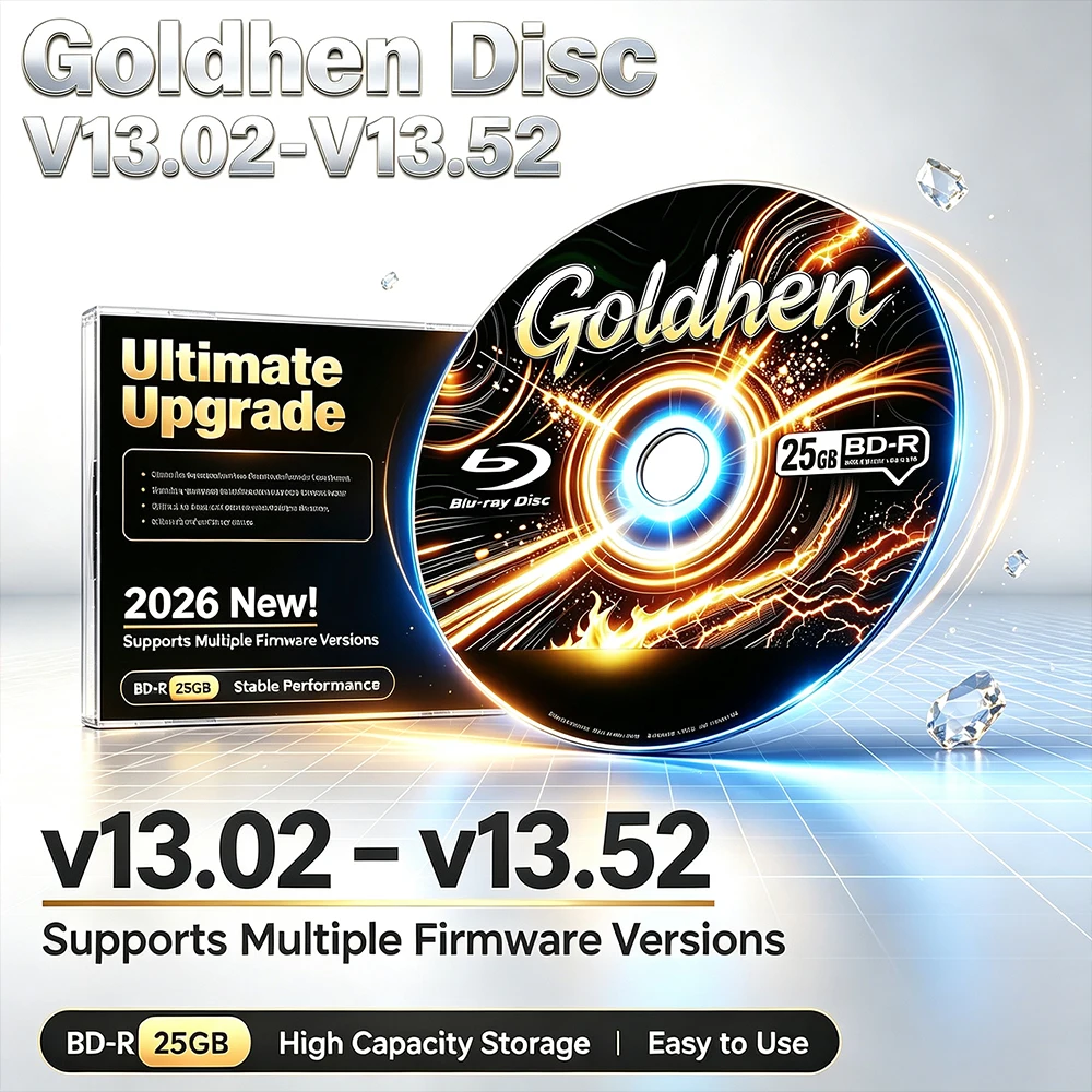 New GoldHEN for Ps4 Jailbreak Disc V13.0-13.52 Bootable Eject Payload 1-Click Boot Tool 13.02-13.52 Bootable Disc Startup Tool