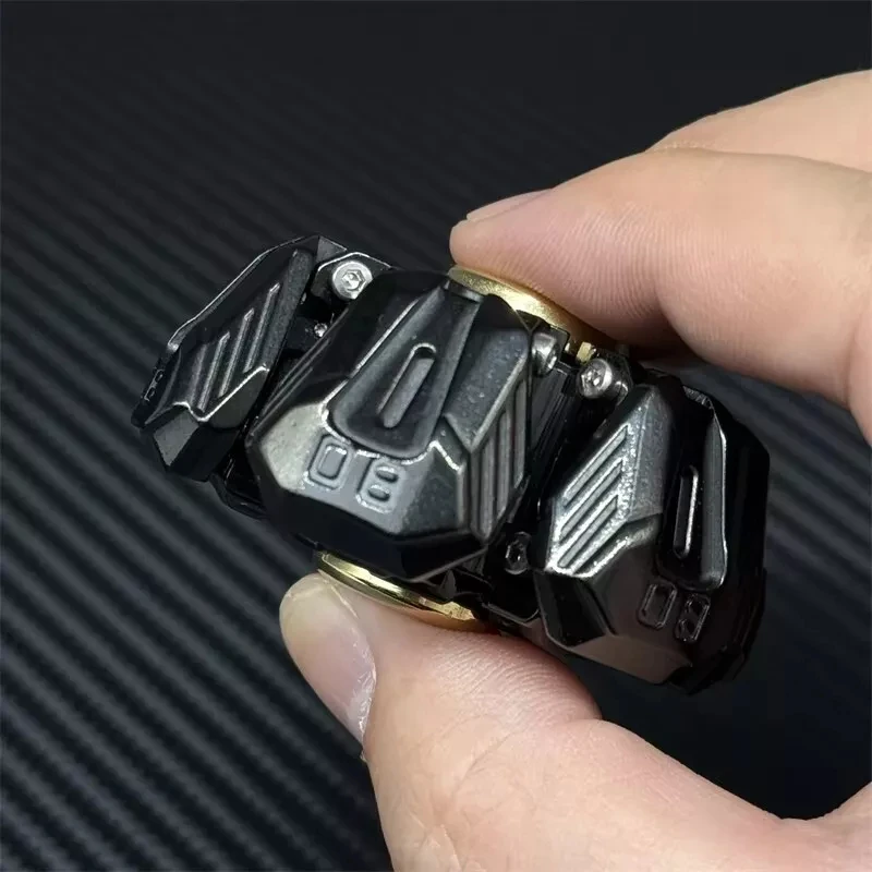 Edelstahl 08 Rüstung Transforming Fidget Spinner EDC Spielzeug ADHS Anti Stress Sensorisches Zappelspielzeug Metall Hand Spinner
