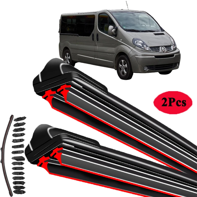

For Renault Trafic 2 X83 Nissan Primastar Opel Vauxhall Vivaro 2001~2014 Windshield Windscreen 2008 2012 Car Front Wiper Blades