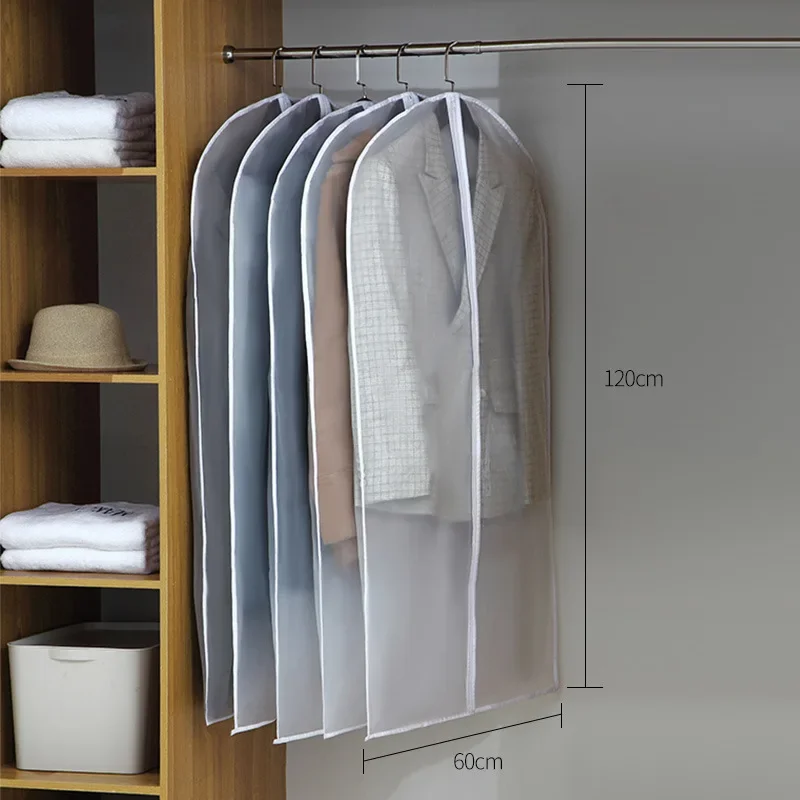 NONE Kleidung Hängen Staub Abdeckung Hochzeit Kleid Abdeckung Anzug Mantel Lagerung Tasche Transparent Vollständig Geschlossenen Kleidung Abdeckung Mit Reißverschluss 3