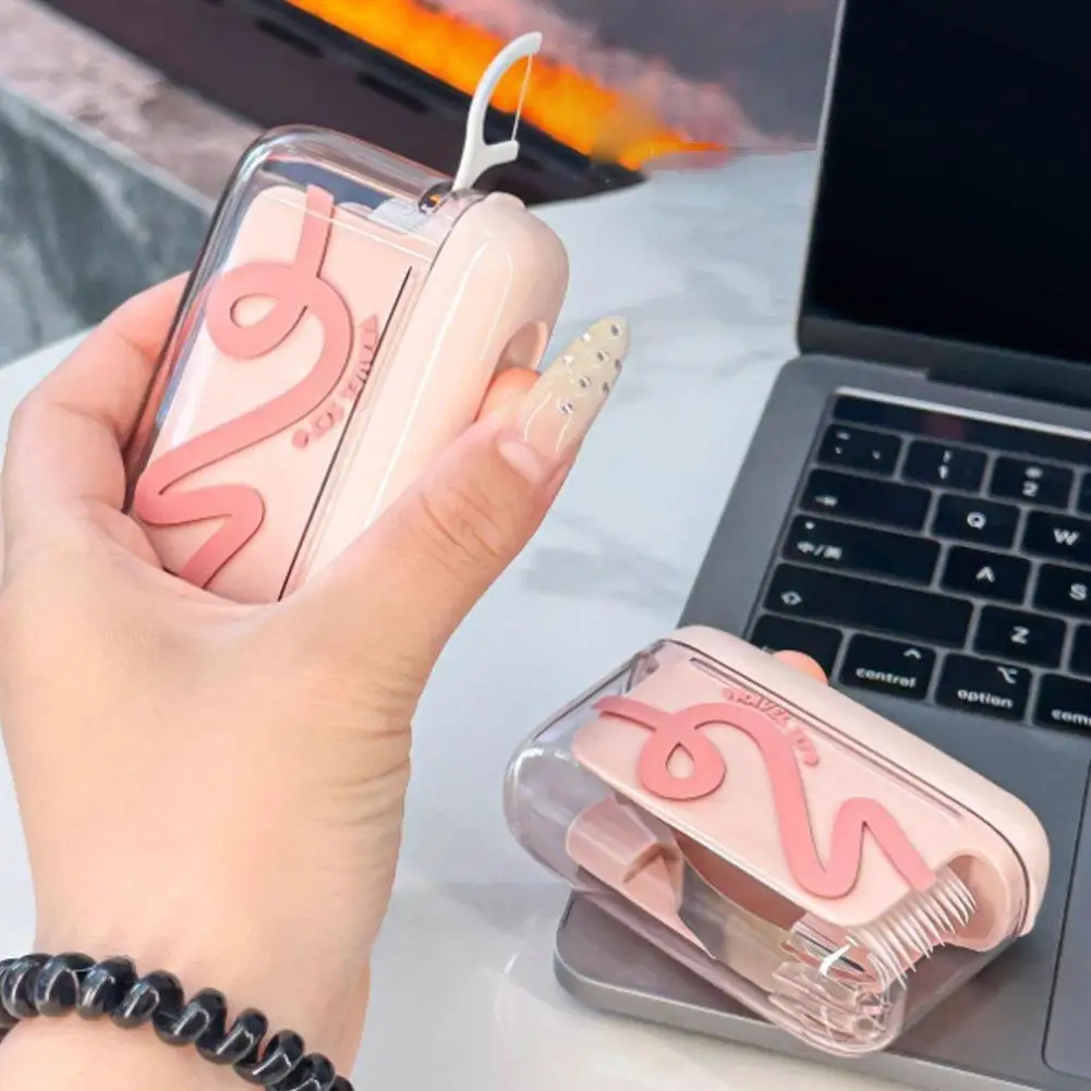 Automatic Pop-up Portable Dental Floss Box - High End Toothpick Thread for Portable Home Use - Ultra Fine Floss Stick