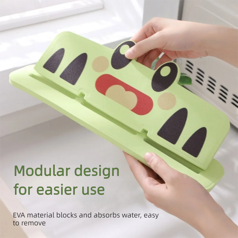 

High Quality Frog Water Baffle Plate Sucker Oil-Proof Water Baffle Bar Kitchen Sink Waterproof Screen for Kitchen Gadget