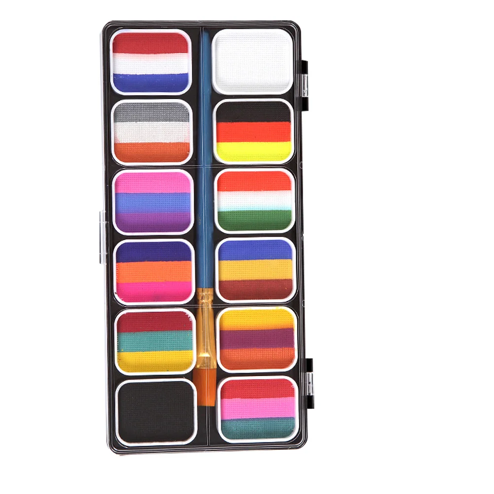 

1 Box Water-Soluble Body Painting Pigment Halloween Makeup Face Body Paint Quick Dry Gentle Pigment for Masquerade