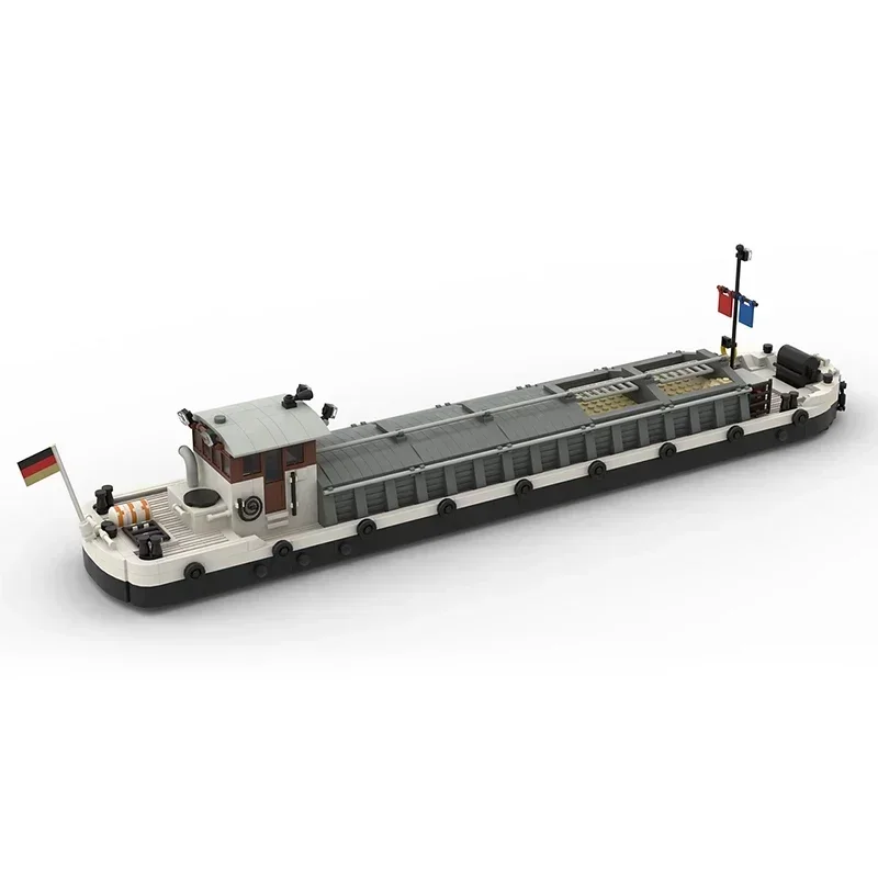 Moc tijolos de construção modelo militar navio de carga modelo porto barca tecnologia blocos modulares presentes brinquedos para crianças montagem diy