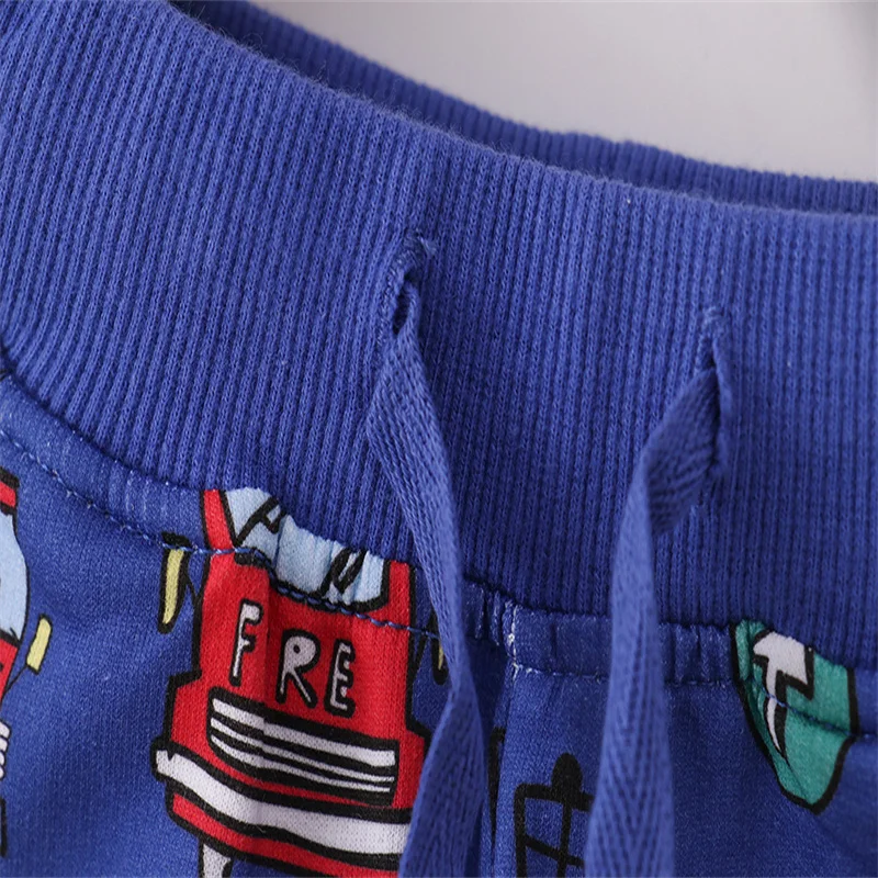 Cars 2-7T Summer Boys Shorts All Print Drawstring Pockets Baby Girls Short Pants Animals  Children's Kids Trousers