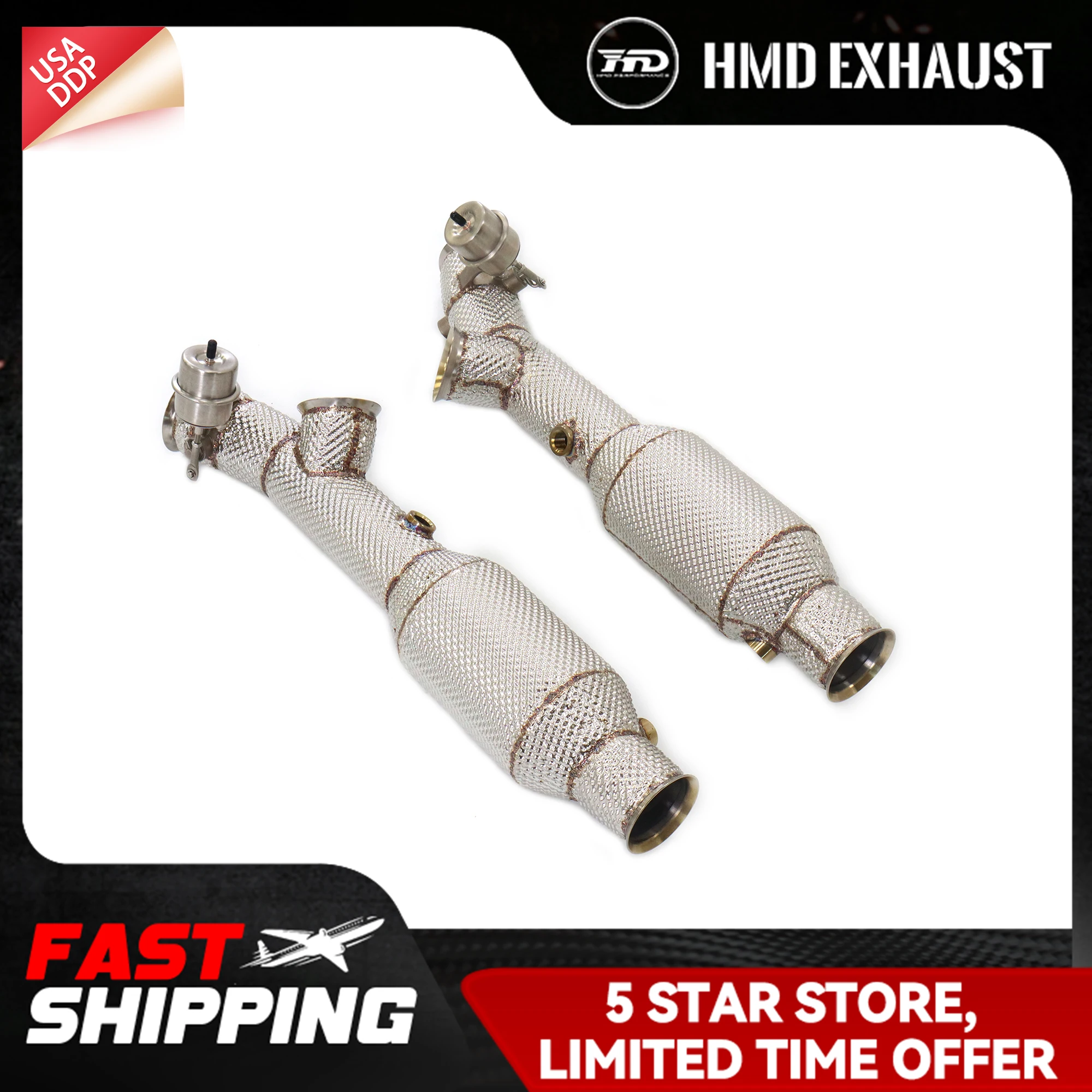 

HMD Auto parts for Lamborghini Murcielago LP640 Downpipe Exhaust system High flow performance