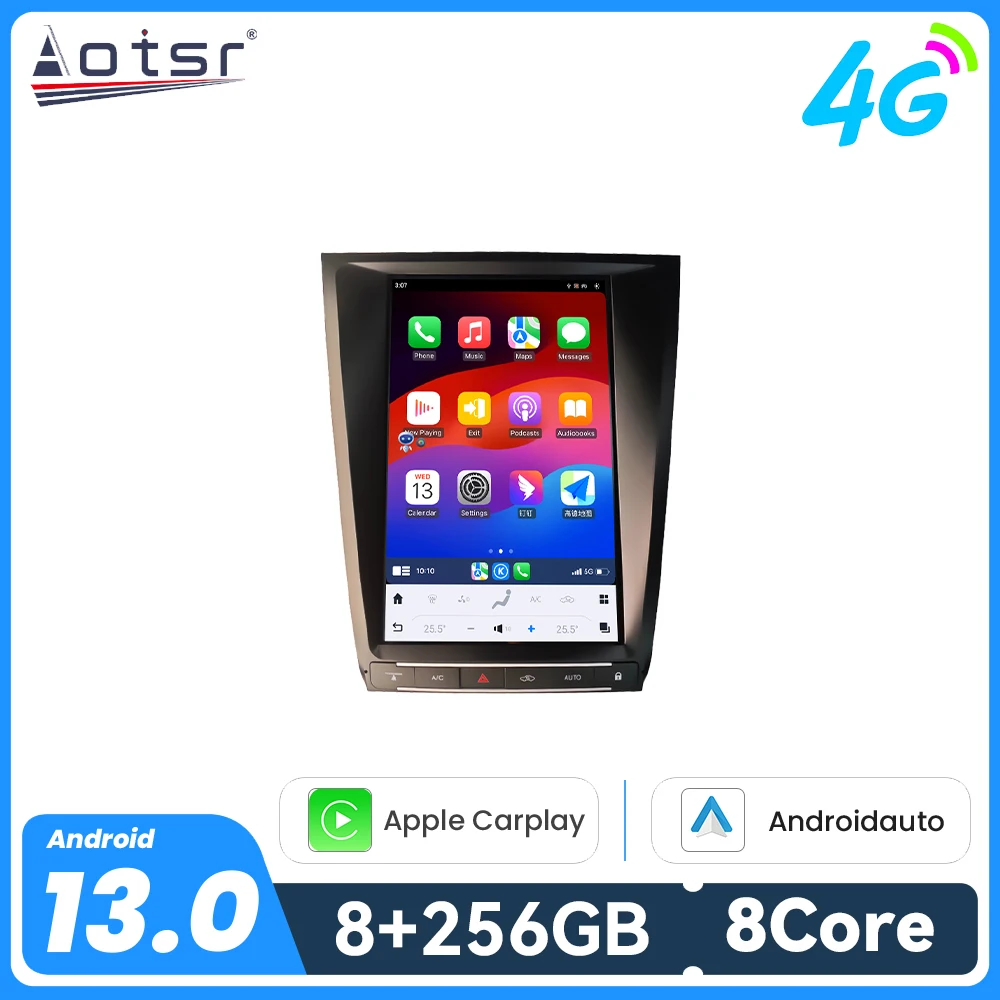 12.8'' HD Touch Screen Android 13 For Lexus GS Base Model 2005-2010 Car GPS Navigation System with CarPlay Infotainment Unit